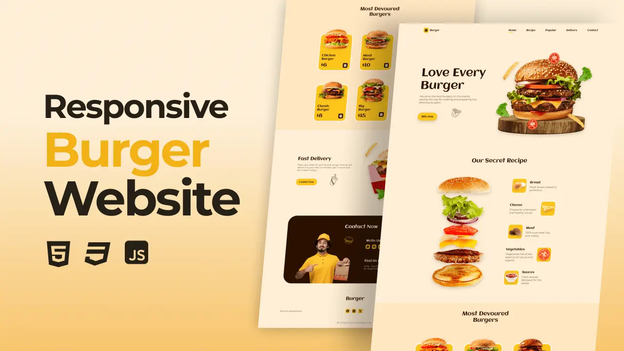 Responsive Burger Website Design